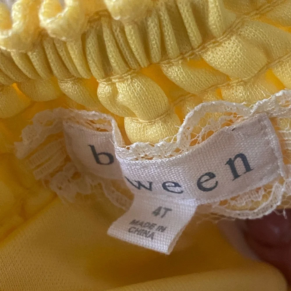 Btween Yellow Eyelet Kids Skirt Set. Size 4T
